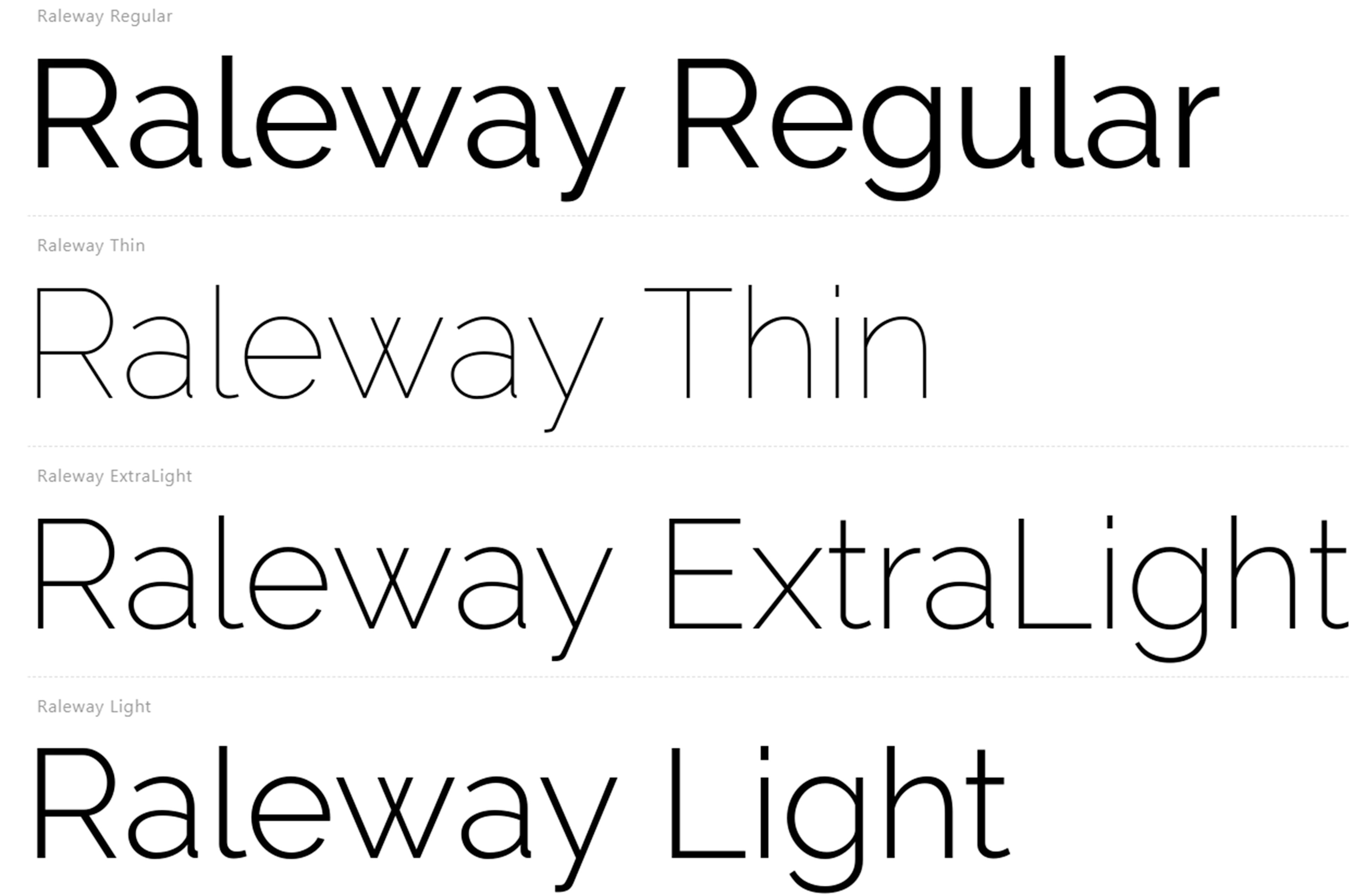 Raleway font