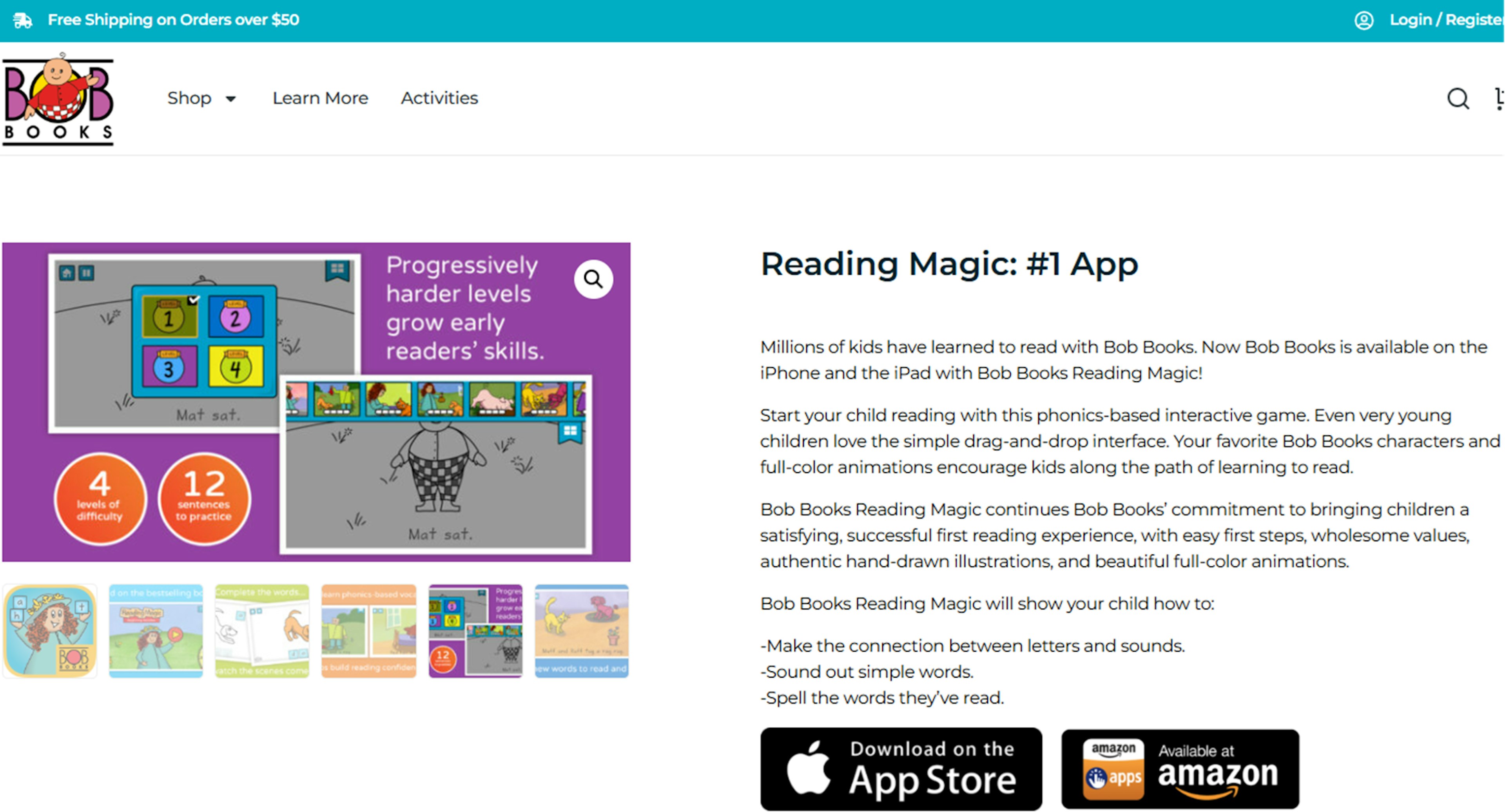 Bob's Books Reading app